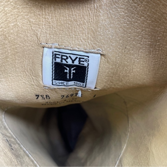 Frye Lindsay Brown Knee High Equestrian Boot #76976 Slim Leather Strap Size 7.5 - Picture 9 of 11